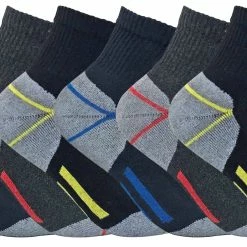 Sock Snob Men's Cushioned Cotton Low Cut Ankle Work Socks for Steel Toe Boots - Black