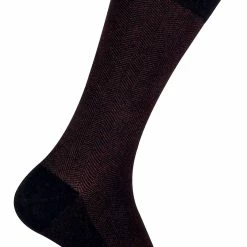 SOCK SNOB - Mens Patterned Design Formal Bamboo Dress Socks - Style 12 - Multicolour